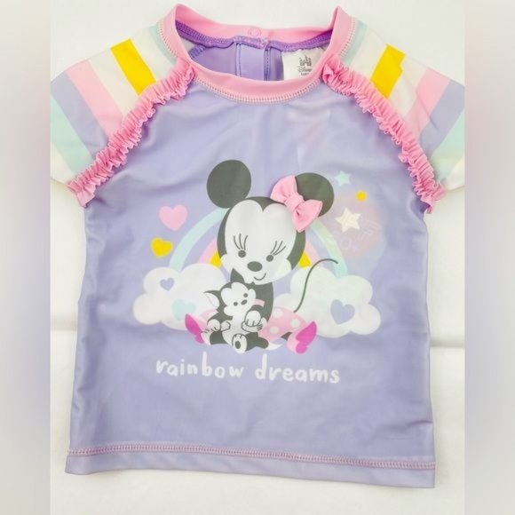 DISNEY BABY GIRL MINNIE MOUSE FIGARO 2-PC SWIMSUIT 18-24 Mos - Picture 6 of 7